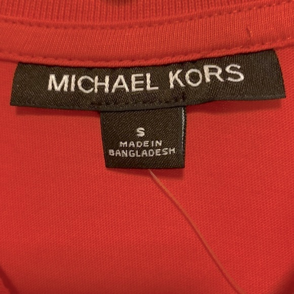 Michael Kors polo shirt NWT! Size S orange with embroidered detail on collar - Picture 4 of 9